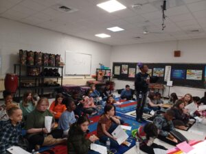Strings Impact at Churchland Elementary, led by teaching artist Tina Culver